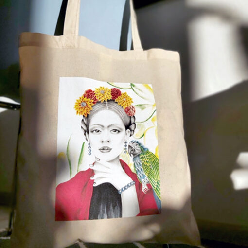 Tote Bag Frida - Abstraktné stavy / plátená taška