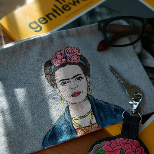 Kozmetická taštička Frida - Abstraktné stavy / plátená taška