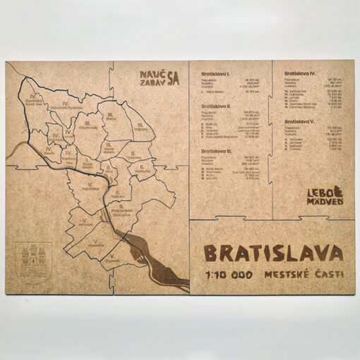Mapucle Bratislava - mestské časti / náučná skladačka