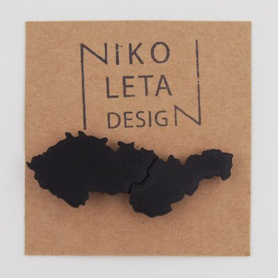 Czechoslovakia čierna - Nikoleta Design / brošňa