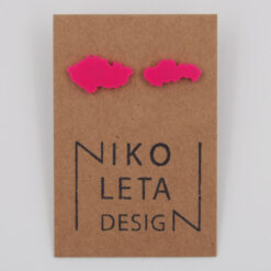Czechoslovakia ružové - Nikoleta Design / náušnice