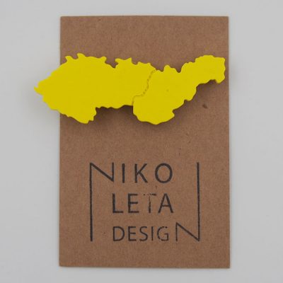 Czechoslovakia žltá - Nikoleta Design / brošňa