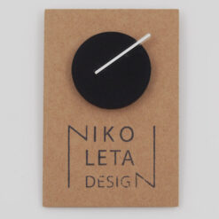 Kruh veľký, čierna - Nikoleta Design / brošňa s magnetom