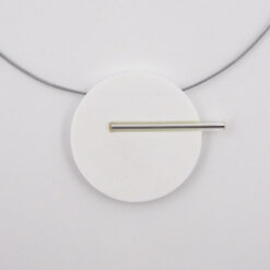 Kruh veľký, biely - Nikoleta Design / náhrdelník