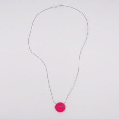 Kruh veľký, ružový - Nikoleta Design / náhrdelník