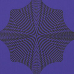 Rombus - opt art series, modrý - David Mascha, 32 x 32 cm - Pressink / grafika