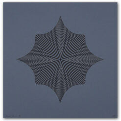 Rombus - opt art series, sivý - David Mascha, 32 x 32 cm - Pressink / grafika