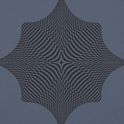 Rombus - opt art series, sivý - David Mascha, 32 x 32 cm - Pressink / grafika