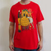Červené pánske tričko Yaxplus Machine man
