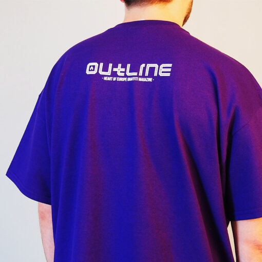 outline fialové pánske tričko