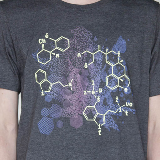 Sivé pánske tričko fialová chémia