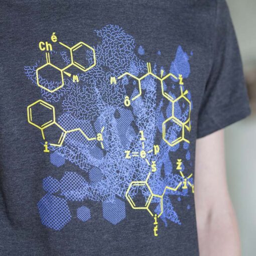 Sivé pánske tričko modrá chémia
