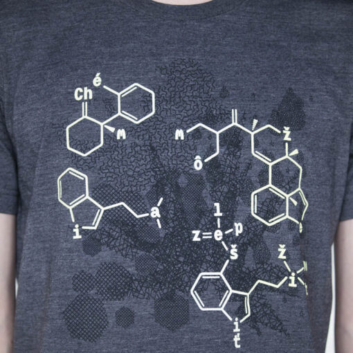 Sivé pánske tričko čierna chémia