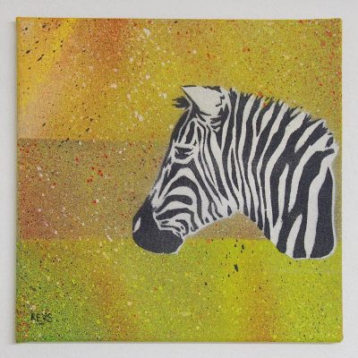Zebra - obraz na plátne 30 x 30 cm