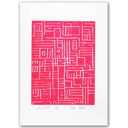 Labyrint - Martin Malina linorytová grafika 35 x 25cm