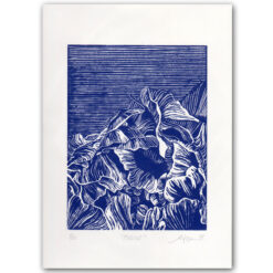 Pivione Blue - Martina Rötlingová linorytová grafika 43 x 30cm (Kópia)