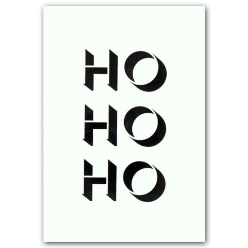 Ho Ho Ho - letterpress pohľadnica Pressink