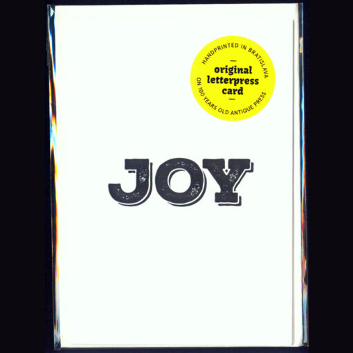 Joy - letterpress pohľadnica Pressink