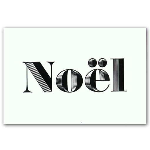 Noël - letterpress pohľadnica Pressink
