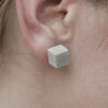 Cubes sivé - BetonBasic / náušnice
