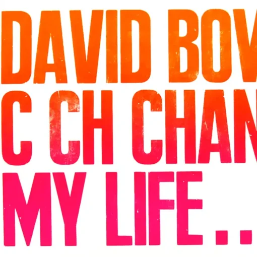 David Bowie c ch changed my life, 38x50 cm - Pressink / grafika