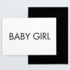 Baby Girl - Pressink Letterpress / pohľadnica
