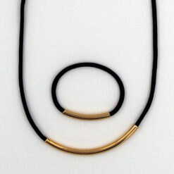 Rope čierny / set náhrdelník a náramok