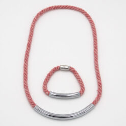 Rope červený melír / set náhrdelník a náramok