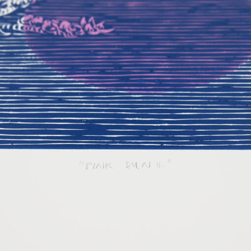 Pink sun II. - Martina Rötlingová linorytová grafika 30 x 42cm
