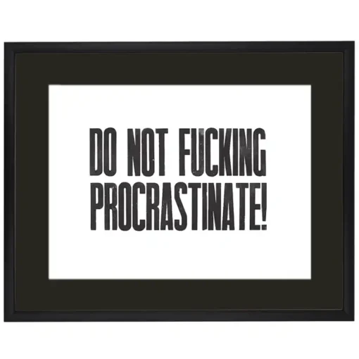 Do not f*cking procrastinate!, 38 x 50 cm - Pressink / grafika