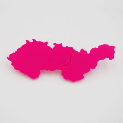 Czechoslovakia ružová - Nikoleta Design / brošňa