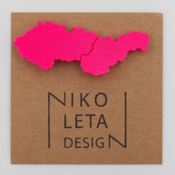 Czechoslovakia ružová - Nikoleta Design / brošňa
