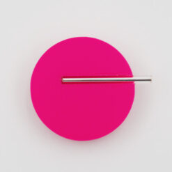 Kruh veľký, ružová - Nikoleta Design / brošňa s magnetom