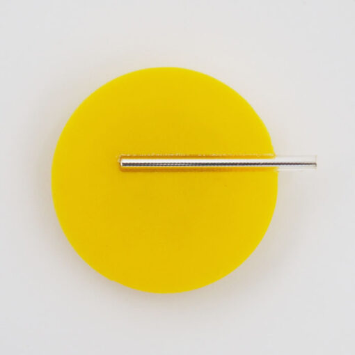 Kruh veľký, žltá - Nikoleta Design / brošňa s magnetom