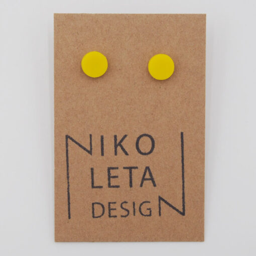 Bodky žlté - Nikoleta Design / náušnice