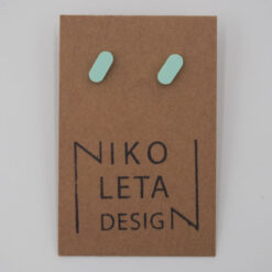 Čiarky malé mentol - Nikoleta Design / náušnice