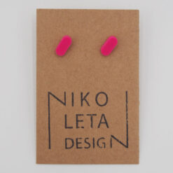 Čiarky malé ružové - Nikoleta Design / náušnice