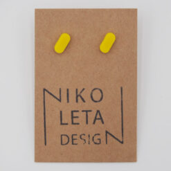 Čiarky malé žlté - Nikoleta Design / náušnice