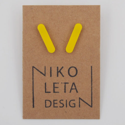 Čiarky veľké žlté - Nikoleta Design / náušnice