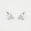 Trojuholníky biele - Nikoleta Design / náušnice