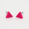 Trojuholníky ružové - Nikoleta Design / náušnice