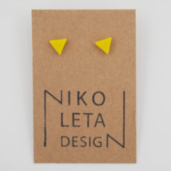 Trojuholníky žlté - Nikoleta Design / náušnice