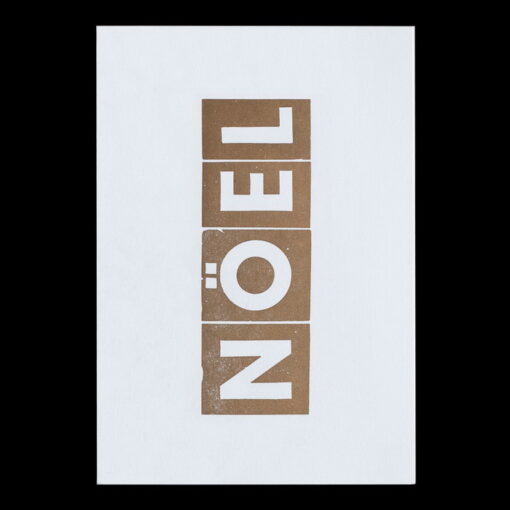 Noël, zlatý - Pressink Letterpress / pohľadnica