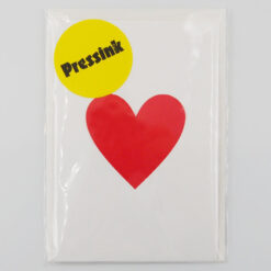 Srdce, červené - Pressink Letterpress / pohľadnica