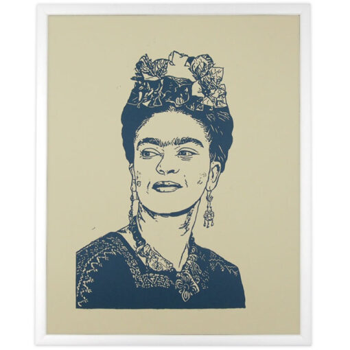 Frida, béžová - Tlatchene, 50 x 40 cm / linorytová grafika