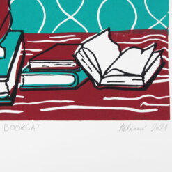 Zuzana Milánová - Bookcat, 30x21 / linoryt grafika