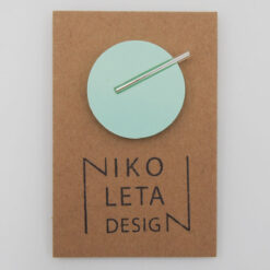 Kruh veľký, mentol - Nikoleta Design / brošňa s magnetom