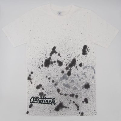 Biele Streetart tričko ArtAttack, sivá+čierna