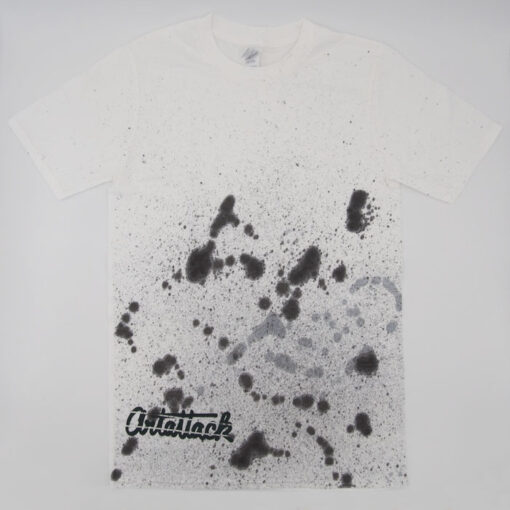 Biele Streetart tričko ArtAttack, sivá+čierna