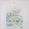Biele Streetart tričko ArtAttack, zelená+modrá